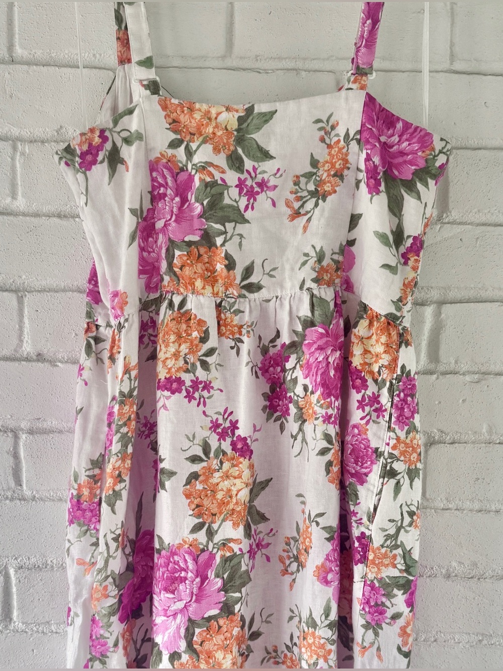 NWOT✨ CYNTHIA ROWLEY • Linen Midi Sun Dress • White Floral • Womens 6 US - Picture 5 of 12